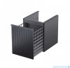 Oristo Etna szafka niska z koszem Ryflowana 40x50x45cm Czarny Mat OR52-SN1S-40-8R